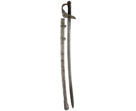 AN ITALIAN MODEL 1860 CAVALRY TROOPER'S SWORD, 90cm slightly curved fullered blade stamped with the Beehive mark and the init