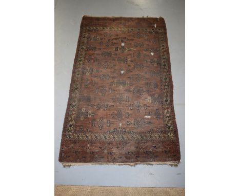 Yomut Turkmen kepse gul carpet, Turkmenistan, second half 19th century, 9ft. 6in. x 5ft. 5in. 2.90m. x 1.65m. Overall wear wi