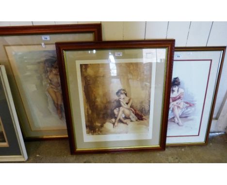 Francis A Boxall, Solitaire, a limited edition print signed lower right hand corner, numbered 780/850 and 2 similar examples 