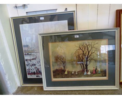 Helen Bradley print, signed in pencil lower right hand side, together with a framed Lowry print (2)
