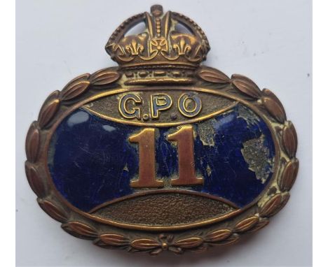 Victorian Copper and Enamel G.P.O. Badge 
