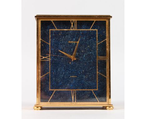 A GOOD JAEGER-LECOULTRE ELECTRIC CLOCK with Blue John face.