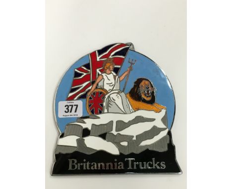A large Britannia Trucks enamel badge.(R20)