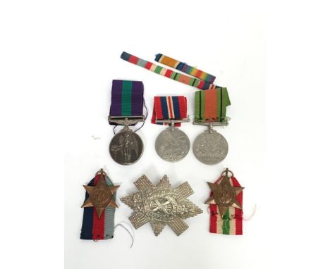 A set of five WWII General Service medals, awarded to 22659098 Private G. G. Wilkins, Somerset Light Infantry including the I