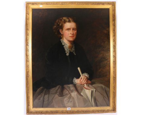 Possibly DAVID A TODD (SCOTTISH, 19TH CENTURY)Portrait of Marion Turnbull (nee Todd)Oil on canvas96cm x 75cm
