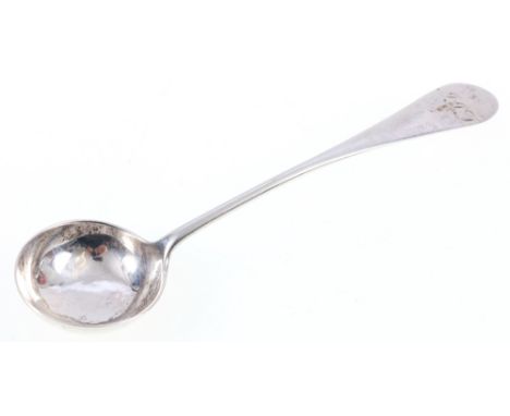 Scottish provincial silver condiment ladle by Ed Livingston, Dundee.