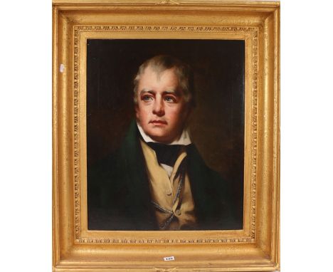 Portrait of Sir Walter Scott, unsigned oil on canvas, 60cm x 49cm.
