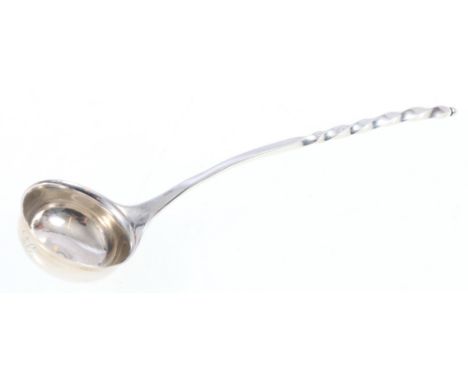 George III silver toddy ladle with twisted stem. Edinburgh c 1793. William and Patrick Cunningham