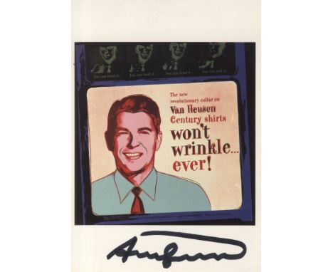 Artist: Andy Warhol (American, 1928 - 1987). Title: "Van Heusen (Ronald Reagan) [announcement]". Medium: Color offset lithogr