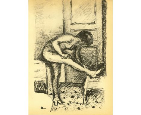 Artist: Pierre Bonnard (French, 1867 - 1947). Title: "Femme a sa toilette". Medium: Original lthograph. Date: Printed 1927. D