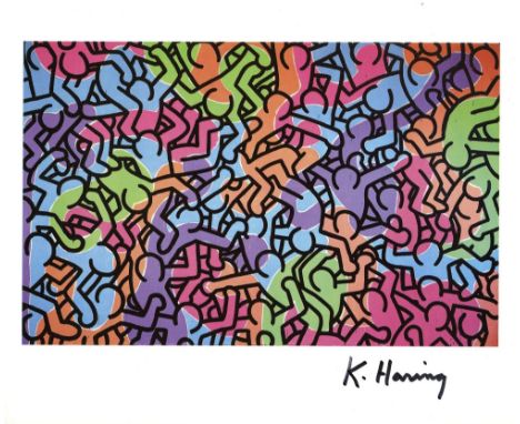 Artist: Keith Haring (American, 1958 - 1990). Title: "Circus [Untitled 1985]". Medium: Color offset lithograph. Date: Compose