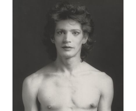 Artist: Robert Mapplethorpe (American, 1946 - 1989). Title: "Self-Portrait, Barechested". Medium: Original vintage photogravu