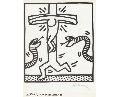 Artist: Keith Haring (American, 1958 - 1990). Title: "Naples Suite #04 [untitled]". Medium: Lithograph. Date: Composed 1983. 