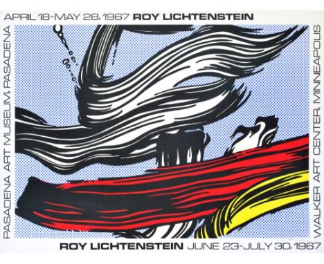 Artist: Roy Lichtenstein (American, 1923-1997). Title: "Brushstrokes". Medium: Original color silkscreen. Date: Composed 1967