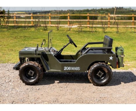   Childs US Jeep Transmission: Mileage:This petrol engined Willys style ride on child's Jeep presents in classic military gre