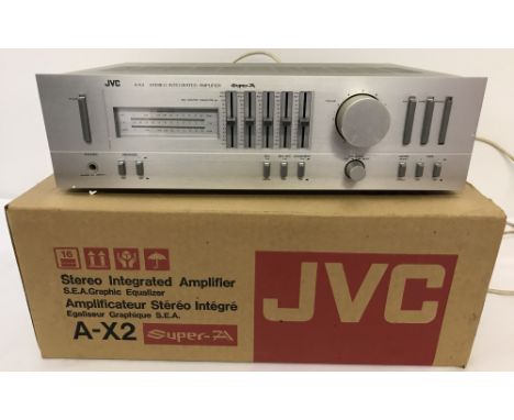 JVC A-X2 Stereo Integrated Amplifier with original box.Super-A Dynamics and built in equalizer. Complete with original instru
