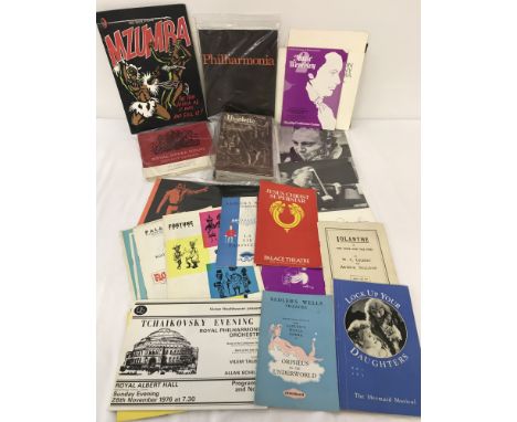A collection of vintage theatre programmes of musicals &amp; concerts.To include the libretto of "Lock up Your Daughters" by 