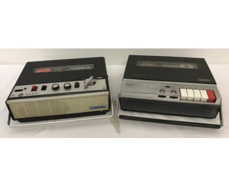 2 vintage reel to reel hand held portable tape recorders. A battery &amp; mains operated Ferguson Solid State tape recorder m