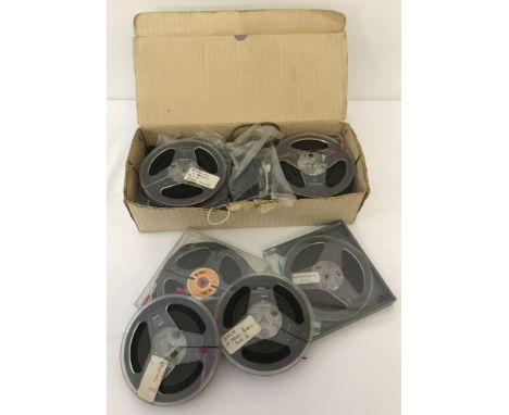 A quantity of assorted vintage reel to reel tapes.