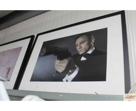 A photographic print of James Bond