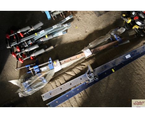 Two pairs of sash clamps 