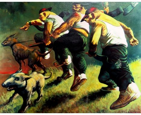 AFTER PETER HOWSON (SCOTTISH b.1958) BLIND LEADING THE BLIND III Print multiple, 58 x 72cm Condition Report:Available upon re