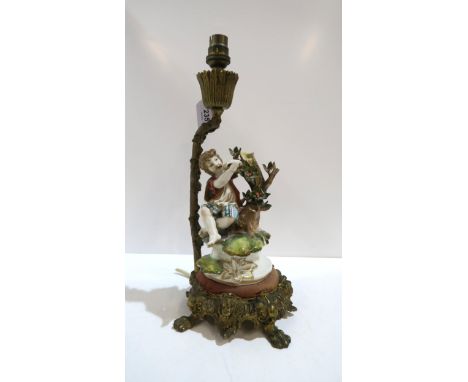 A figural and gilt metal table lamp Condition Report:Available upon request