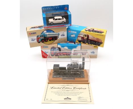 A Bachmann limited edition model "Locomotion Number 1" in Perspex case and retaining original certificate, together with thre