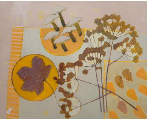 JANE BLAIR (SCOTTISH CONTEMPORARY) AUTUMN Mixed media on canvas, signed lower left, 60 x 75cm Condition Report:Available upon