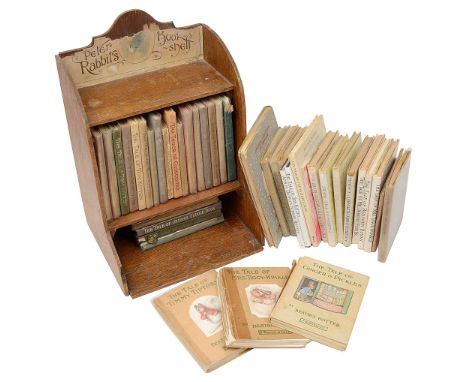 Childrens' Books to include Beatrix Potter contained in Peter Rabbits Book Shelf and Alison Uttley bookstwenty seven volumes,