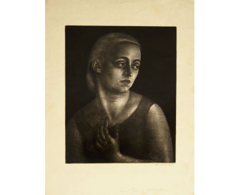 Dame Laura Knight (British, 1877-1970) 'Southern Blonde', c.1928, mezzotint, signed in pencil to lower margin and bearing tit