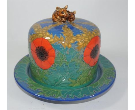 A Dennis Chinaworks cheese dish and lid, with mice decorating the finial. Limited ed 3/5. Printed marks. Height 13cm.