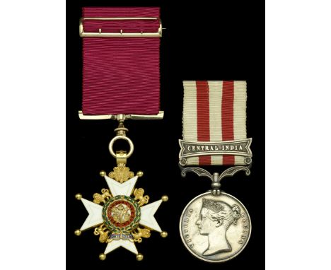 An Indian Mutiny C.B. pair awarded to Brigadier-General Edward Brice, a veteran of the Coorg Expedition of 1834, who commande