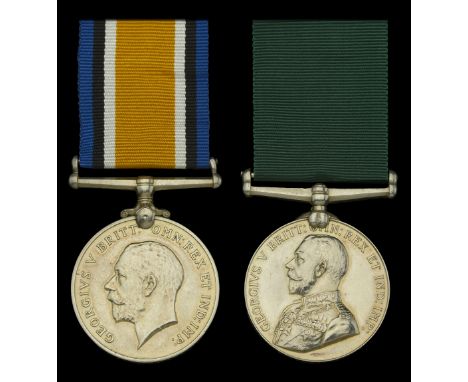 Pair: Major P. H. Retallack, 5th (Bombay) Volunteer Artillery, Indian Army, and Auxiliary Forces of India  British War Medal 