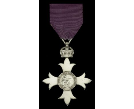 The Most Excellent Order of the British Empire, M.B.E. (Civil) Member’s 1st type breast badge, silver, hallmarks for London 1