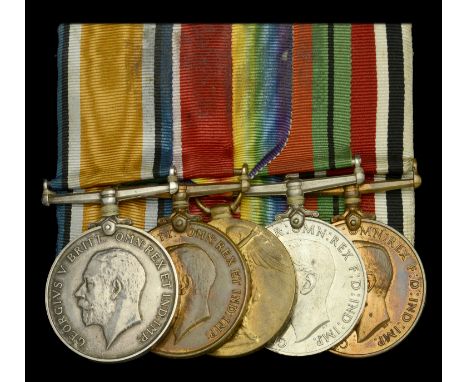 Five: Engineer Lieutenant J. M. Thomson, Royal Naval Reserve and Mercantile Marine  British War Medal 1914-20 (Eng. Lt. J. M.