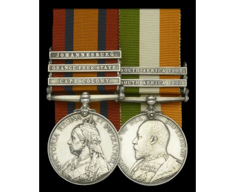 Pair: Corporal H. E. Clarke, Oxfordshire Light Infantry, who died of disease at Frankfort on 13 February 1902  Queen’s South 
