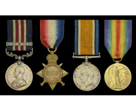 A Great War ‘Western Front’ M.M. and Second Award Bar group of four awarded to Acting Warrant Officer W. Rixon, 1/4th Battali