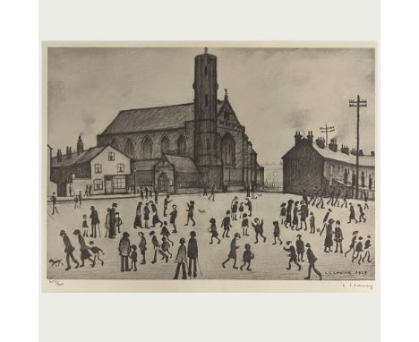 Laurence Stephen Lowry RBA RA (British, 1887-1976) 'St Mary’s Beswick', 
Signed Limited edition of 500. Framed behind glass, 