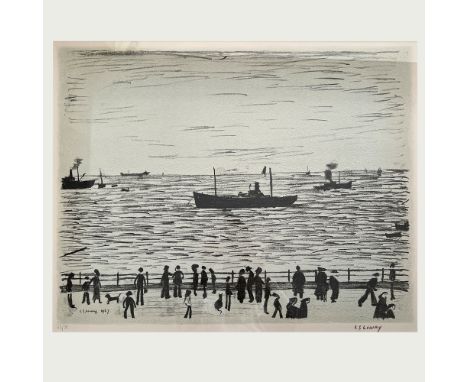 Laurence Stephen Lowry RBA RA (British, 1887-1976) 'Seaside Promenade', Lithograph, limited edition of 75, hand signed lower 
