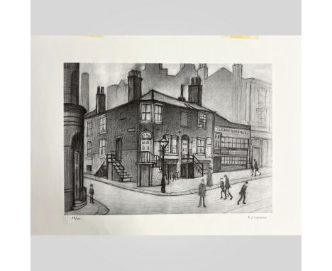 Laurence Stephen Lowry RBA RA (British, 1887-1976) 'Great Ancoats Street', Offset lithograph. Hand signed in pencil. Edition 