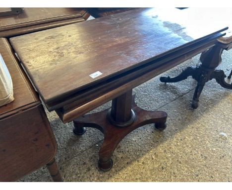 Early Victorian mahogany card table, for restoration