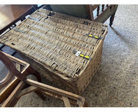 A large wicker hamper