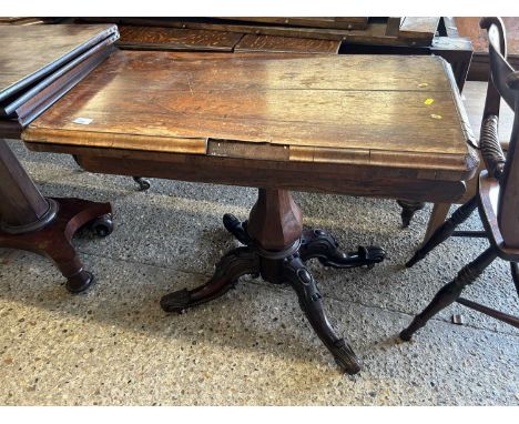Victorian rosewood card table for restoration