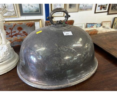 A silver plated meat cover