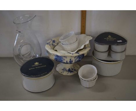 Mixed Lot: Various Royal Worcester serving dishes and other assorted ceramics and glass wares