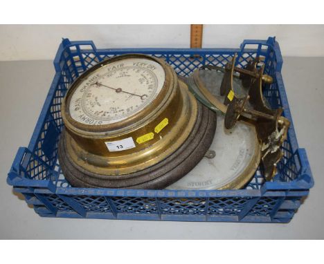 Mixed Lot: Aeronoid barometer and various barometer parts