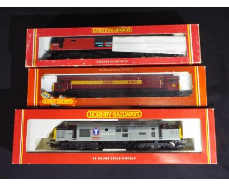 Model Railways - three Hornby OO gauge diesel locomotives to include class 37 , which appears to have been renumbered and ren