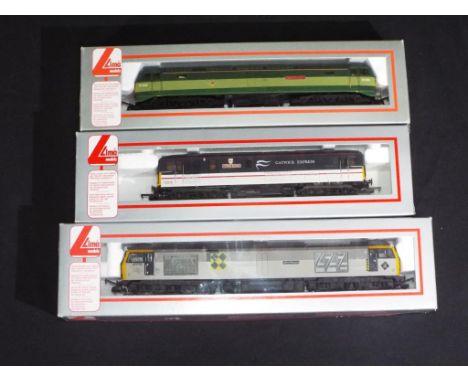 Model Railways - three Lima OO gauge locomotives, comprising 60058, 73212 and D1500, models appear to be in excellent to near