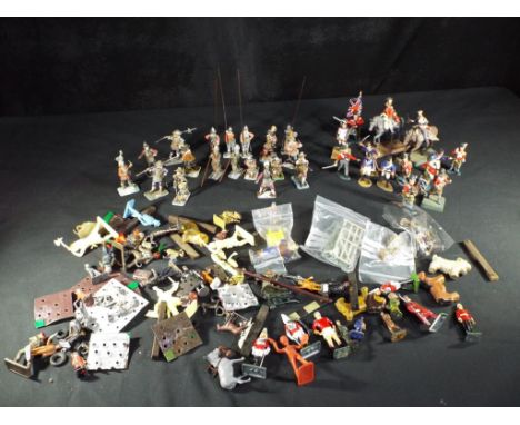 Toy Soldiers - Britains, Airfix and other - over 50 palstic and metal toy soldiers, civilians and farm animals in a variety o
